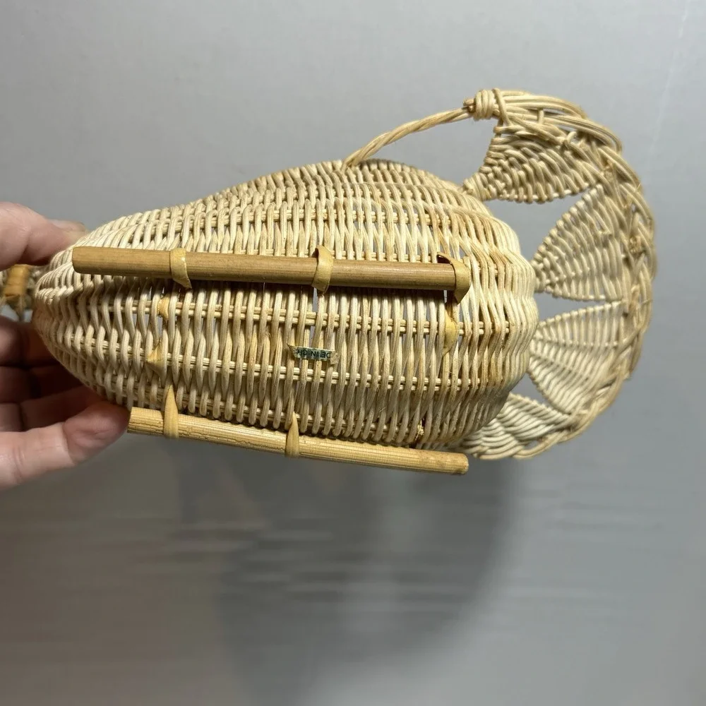 Wicker Basket Turkey Duck‎ Bird Rooster Hen Chicken Primitive Farmhouse Country